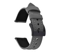 PctkeLsend 18、20、22mm Sailcloth Fabric Nylon Leather Qucik Release Watchband fit for Seiko/Omega(Gray-Black,18mm)