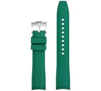 PctkeLsend 18//20/22mm Silicone Strap Curved End Butterfly Buckle WatchBand fit for Tissot 1853(Dark green,18mm)