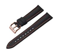 PctkeLsend 18/20/22mm Sport Waterproof PVC Leather Fabric Quick Release Watchband fit for Most diving watches(BlackOrange-Buckle 4,18mm)