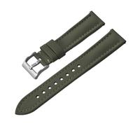 PctkeLsend 18/20/22mm Sport Waterproof PVC Leather Fabric Quick Release Watchband fit for Most diving watches(Green-Silver Buckle,22mm)