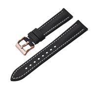 PctkeLsend 18/20/22mm Sport Waterproof PVC Leather Fabric Quick Release Watchband fit for Most diving watches(BlackWhite-Buckle 4,20mm)