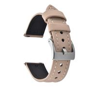 PctkeLsend 18/20/22mm Unisex Waterproof PVC Fabric Quick Release Watch Strap fit for Universal Watch Band(Beige-Silver Buckle,22mm)