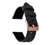 PctkeLsend 18/20/22mm Unisex Waterproof PVC Fabric Quick Release Watch Strap fit for Universal Watch Band(BlackBlack-Buckle 4,18mm)