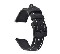 PctkeLsend 18/20/22mm Unisex Waterproof PVC Fabric Quick Release Watch Strap fit for Universal Watch Band(BlackWhite-Buckle 2,20mm)