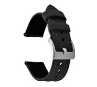 PctkeLsend 18/20/22mm Unisex Waterproof PVC Fabric Quick Release Watch Strap fit for Universal Watch Band(BlackBlack-Buckle 1,22mm)