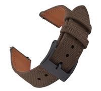 PctkeLsend 18/20/22mm Waterproof Sailcloth Quick Release Sports WatchBand fit for most flat mouth watches(Brown-Buckle2,18mm)
