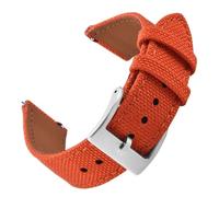 PctkeLsend 18/20/22mm Waterproof Sailcloth Quick Release Sports WatchBand fit for most flat mouth watches(Orange-Buckle1,20mm)