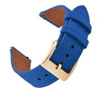 PctkeLsend 18/20/22mm Waterproof Sailcloth Quick Release Sports WatchBand fit for most flat mouth watches(Blue-Buckle3,22mm)