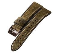PctkeLsend 18-22MM Handmade Cowhide Leather Vintage Watchband Suitable Fit for Antique Watches(A rose gold Buckle,21mm)