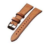 PctkeLsend 18-22MM Handmade Cowhide Leather Vintage Watchband Suitable Fit for Antique Watches(B rose gold Buckle,20mm)