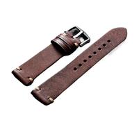 PctkeLsend 18-22mm Handmade Stitching Cowhide Leather Quick Release Watchband fit for Seiko/Omega Watchband(Dark Brown,18mm)