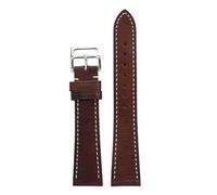 PctkeLsend 18-22mm Quick Release Oil Wax Gradient Retro Calfskin Leather Watch Strap fit for Universal Watch Band(Dark Brown,18mm)