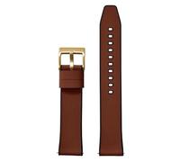 PctkeLsend 18-22mm Sailcloth FKM Rubber Quick Release Watchband Fit for Flat End Universal Watch(Black Brown 3,19mm)