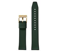 PctkeLsend 18-22mm Sailcloth FKM Rubber Quick Release Watchband Fit for Flat End Universal Watch(Black Green 3,22mm)