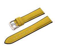 PctkeLsend 18-22mm Sailcloth on the front rubber on the back Qucik Release Fabric Watchband fit for most flat mouth watches(Yellow,22mm)