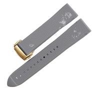 PctkeLsend 18-22mm Soft Rubber Waterproof and sweat proof Quick disassembly Watchband fit for Omega Seamaster 300 Speedmaster(Gray-gold,20mm)