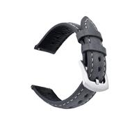 PctkeLsend 18-22mm Universal Genuine Leather Quick Release WatchBand fit for most flat mouth watches(Dark grey,20mm)