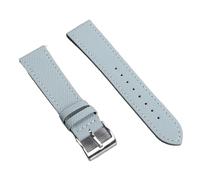 PctkeLsend 18-22mm Universal Quick Release Grain Leather Watchband Men Women(Grey grey line 1,20mm)
