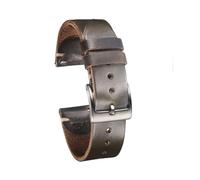 PctkeLsend 18-22mm Vintage Genuine Leather Quick Release WatchBands fit for most flat mouth watches(GRN,20mm)