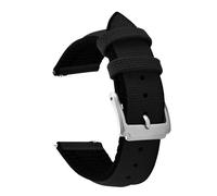 PctkeLsend 18-22mm Waterproof Rubber Quick Release Canvas Silicone Universal WatchBand fit for most flat mouth watches(Black,20mm)