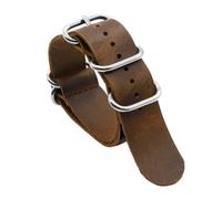 PctkeLsend 18-24mm Handmade Vintage Genuine Leather WatchBand fit for most flat mouth watches(Coffee,24mm)