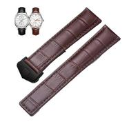 PctkeLsend 19/20/22mm Genuine Leather Watchband fit for Tag Heuer Watch(Brown-black,22mm)