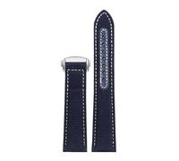 PctkeLsend 19-22mm Canvas Nylon Watchband Metal folding buckle Fit for Omega Seamaster 300 and Speedmaster AT150 Snoopy 310.32 Series(Blue white silver,19mm)