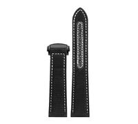 PctkeLsend 19-22mm Canvas Nylon Watchband Metal folding buckle Fit for Omega Seamaster 300 and Speedmaster AT150 Snoopy 310.32 Series(Black white black,19mm)