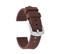 PctkeLsend 19-24mm Rubber Quick Release Waterproof Watchband(Brown 1,23mm)