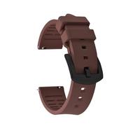 PctkeLsend 19-24mm Rubber Quick Release Waterproof Watchband(Brown 2,23mm)
