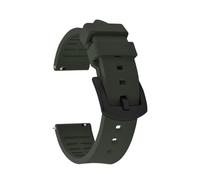 PctkeLsend 19-24mm Rubber Quick Release Waterproof Watchband(Green 2,19mm)