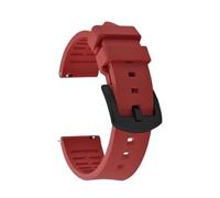 PctkeLsend 19-24mm Rubber Quick Release Waterproof Watchband(Red 2,24mm)