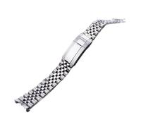 PctkeLsend 19mm Silver Gold Hollow Curved End Solid Screw Links Watch Band Jubilee strap fit for Seiko 5 SNXS73 75 7SNXS80 SNXS81 SNXF05 SNXG47(Silver)