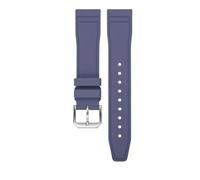 PctkeLsend 20/21/22mm Fluoroelastomer Pin Buckle Waterproof WatchBands fit for IW Pilot Series(Blue,21mm)