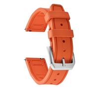 PctkeLsend 20/21/22mm Fluoroelastomer Pin Buckle Waterproof WatchBands fit for IW Pilot Series(Orange,22mm)