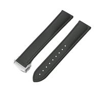 PctkeLsend 20/21/22mm Universal Quick Release FKM Rubber Folding Buckle Watch Strap Fit For Cartier Tank Santos/Omega/Swatch/Rolex(Grey With Buckle,20mm)