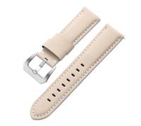 PctkeLsend 20/22/24/26mm Men’s Nylon Canvas Watchband Fit for Omega/Blancpain/Panerai(Beige-white,22mm)
