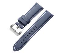 PctkeLsend 20/22/24/26mm Men’s Nylon Canvas Watchband Fit for Omega/Blancpain/Panerai(Blue White,22mm)