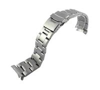 PctkeLsend 20/22mm 316L Solid Stainless Steel Watchband Fit for Seiko SKX009(A-silvery 3,22mm-with logo)