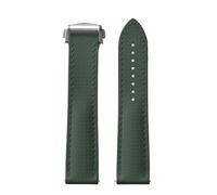 PctkeLsend 20/22mm FKM Rubber Folding Buckle Sport Waterproof WatchBand Fit for Omega(Green,20mm)