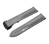 PctkeLsend 20/22mm FKM Rubber Quick disassembly Waterproof Butterfly Buckle Universal WatchBand Fit for Delugs(Grey-Black Buckle,20mm)