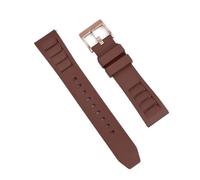 PctkeLsend 20、22mm FKM sports waterproof diving quick release universal wristband fit for most flat mouth watches(Brown 4,22mm)