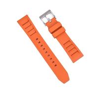 PctkeLsend 20、22mm FKM sports waterproof diving quick release universal wristband fit for most flat mouth watches(Orange 1,22mm)