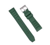 PctkeLsend 20、22mm FKM sports waterproof diving quick release universal wristband fit for most flat mouth watches(Green 1,20mm)