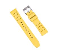 PctkeLsend 20、22mm FKM sports waterproof diving quick release universal wristband fit for most flat mouth watches(Yellow 1,22mm)