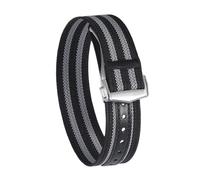 PctkeLsend 20、22mm Nylon Canvas Sport Waterproof Folding Buckle Universal Watchband fit for Omega(Black grey,20mm)