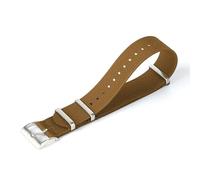 PctkeLsend 20/22mm Nylon One-Piece Breathable Adjustable Watchband(Brown,20mm)