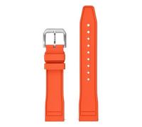 PctkeLsend 20-22mm Quick Release Fluororubber Soft Durable Waterproof Watch Bands For Men Women(Orange,22mm)