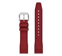 PctkeLsend 20-22mm Quick Release Fluororubber Soft Durable Waterproof Watch Bands For Men Women(Red,21mm)