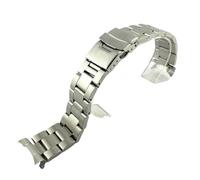 PctkeLsend 20/22mm Solid Stainless Steel Curved End Watchband Fit for Seiko Skx007/Skx009 SRPD63K1(Type C with logo,22mm)